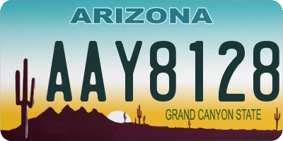 AZ license plate AAY8128