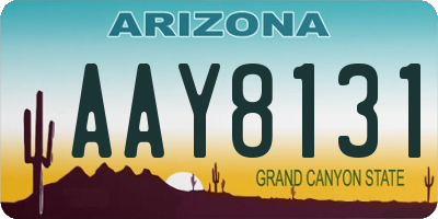 AZ license plate AAY8131
