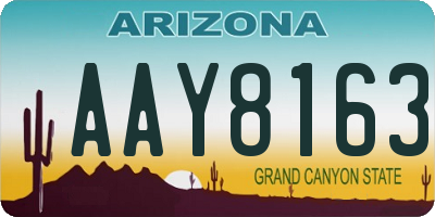 AZ license plate AAY8163
