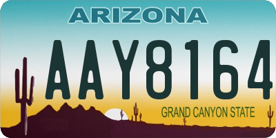 AZ license plate AAY8164