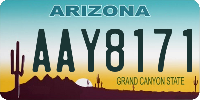 AZ license plate AAY8171