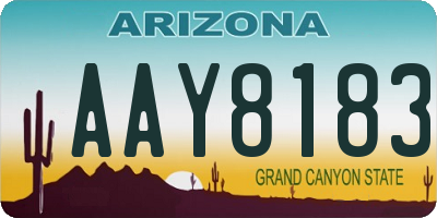 AZ license plate AAY8183