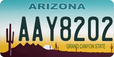 AZ license plate AAY8202