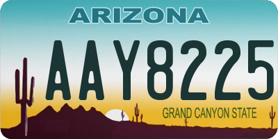 AZ license plate AAY8225