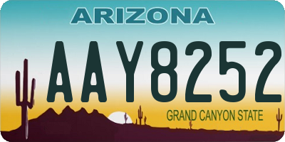 AZ license plate AAY8252