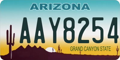 AZ license plate AAY8254