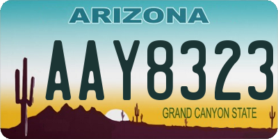 AZ license plate AAY8323