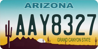 AZ license plate AAY8327