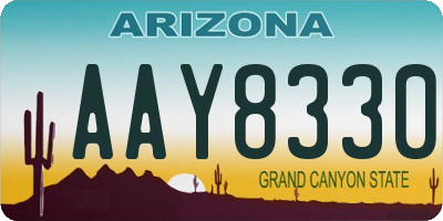 AZ license plate AAY8330