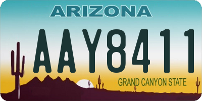 AZ license plate AAY8411