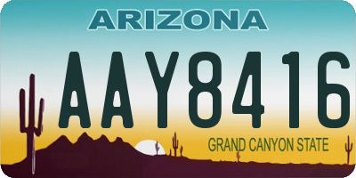AZ license plate AAY8416