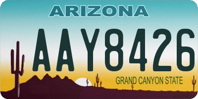 AZ license plate AAY8426