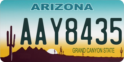 AZ license plate AAY8435