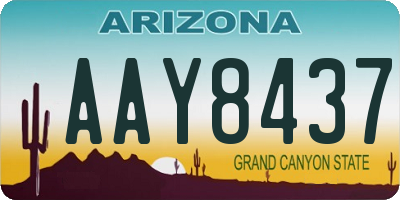 AZ license plate AAY8437