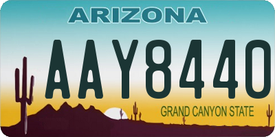 AZ license plate AAY8440