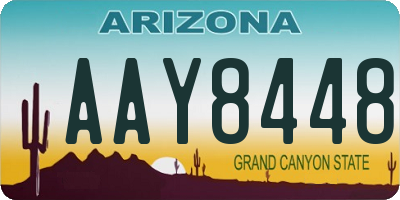 AZ license plate AAY8448