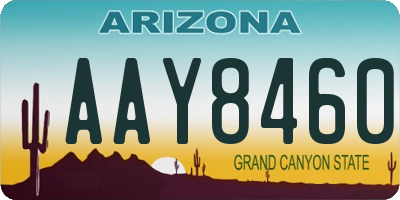 AZ license plate AAY8460