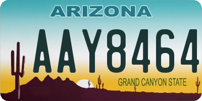 AZ license plate AAY8464