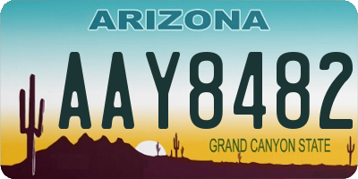 AZ license plate AAY8482