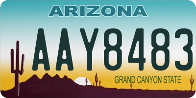 AZ license plate AAY8483