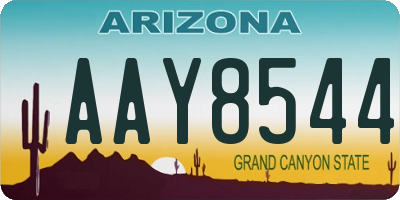 AZ license plate AAY8544