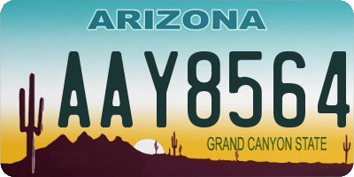 AZ license plate AAY8564