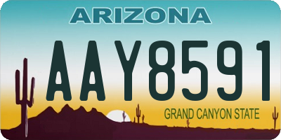 AZ license plate AAY8591