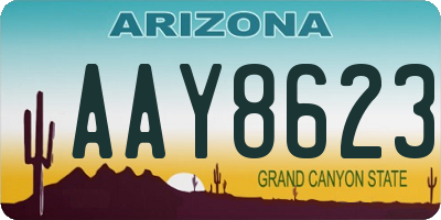 AZ license plate AAY8623