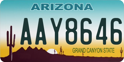 AZ license plate AAY8646
