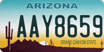 AZ license plate AAY8659