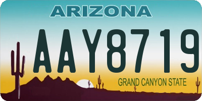 AZ license plate AAY8719