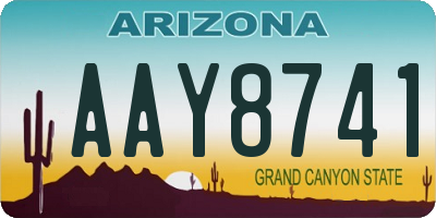 AZ license plate AAY8741