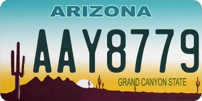 AZ license plate AAY8779