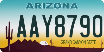 AZ license plate AAY8790