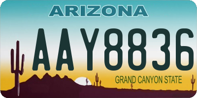 AZ license plate AAY8836