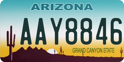 AZ license plate AAY8846