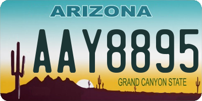 AZ license plate AAY8895