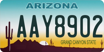 AZ license plate AAY8902