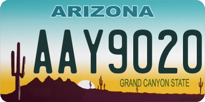 AZ license plate AAY9020