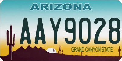 AZ license plate AAY9028
