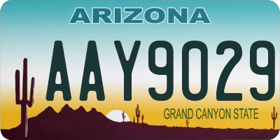 AZ license plate AAY9029