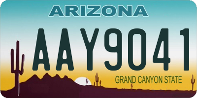 AZ license plate AAY9041