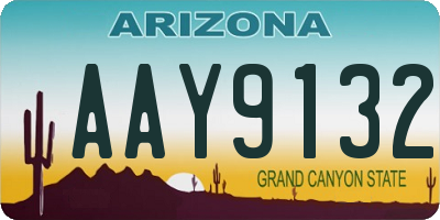 AZ license plate AAY9132