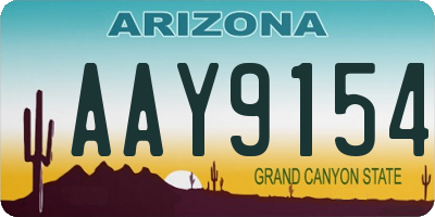 AZ license plate AAY9154