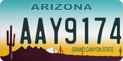 AZ license plate AAY9174