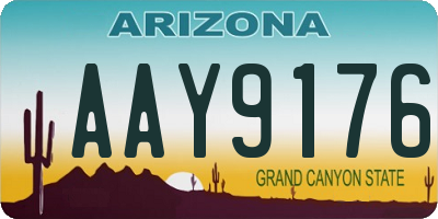 AZ license plate AAY9176