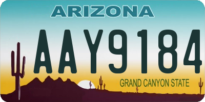 AZ license plate AAY9184