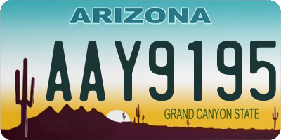 AZ license plate AAY9195