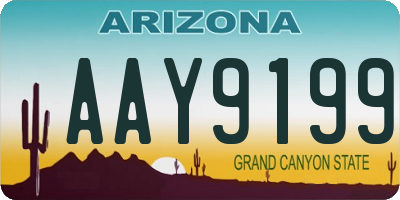 AZ license plate AAY9199