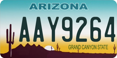 AZ license plate AAY9264